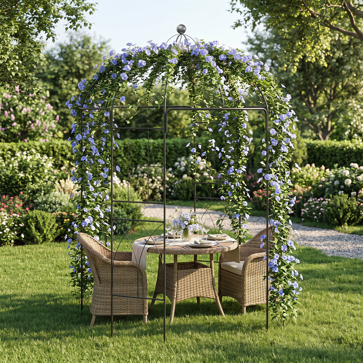 203 x 203 x 296 cm Birdcage Shape Metal Gazebo Pergola