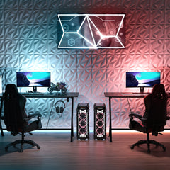20-Pack 3D Acoustic Wall Panels with Diamond Texture-White