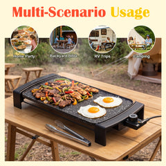 2150W Electric Griddle with 2 Nonstick Cooking Zones