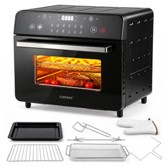 22 L 1800W Air Fryer Toaster Oven Combo 12-in-1 Convection Countertop Oven-Black