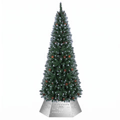 220 cm Christmas Tree and 71 cm Metal Tree Collar Set