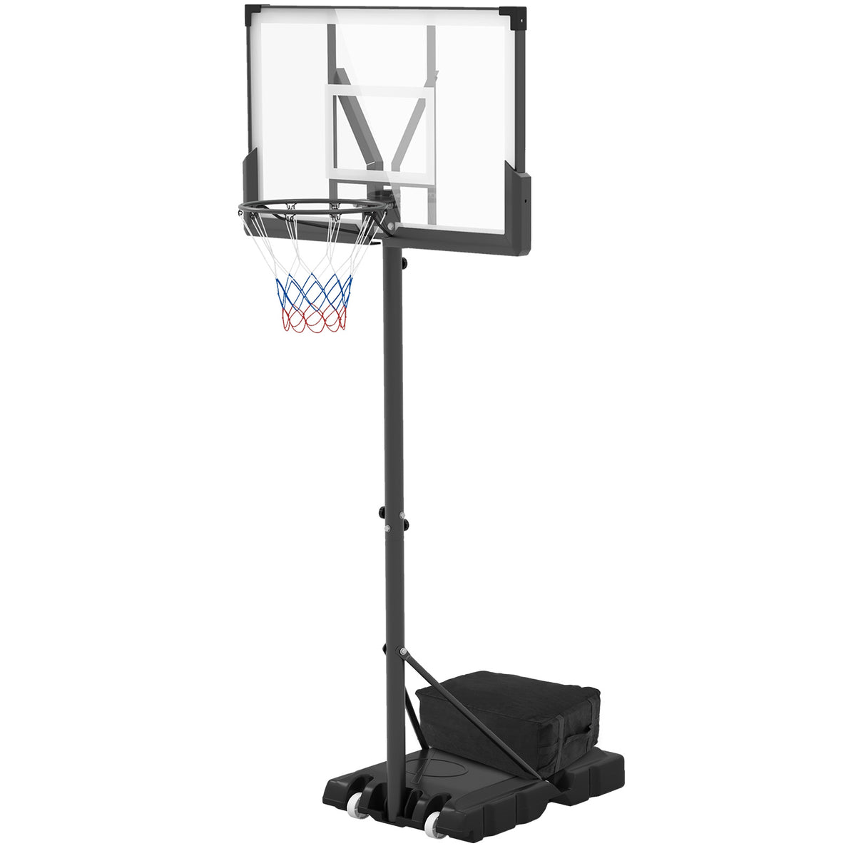 225CM-305CM Adjustable Basketball Hoop with 110CM Shatterproof Backboard