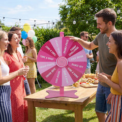Tabletop or Floor Standing Spinning Prize Wheel with Blackboard Marker