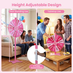 Tabletop or Floor Standing Spinning Prize Wheel with Blackboard Marker