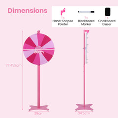 Tabletop or Floor Standing Spinning Prize Wheel with Blackboard Marker