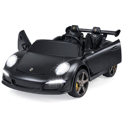 24V Battery Powered Electric Vehicle with Parent Remote Control and LED Lights-Black