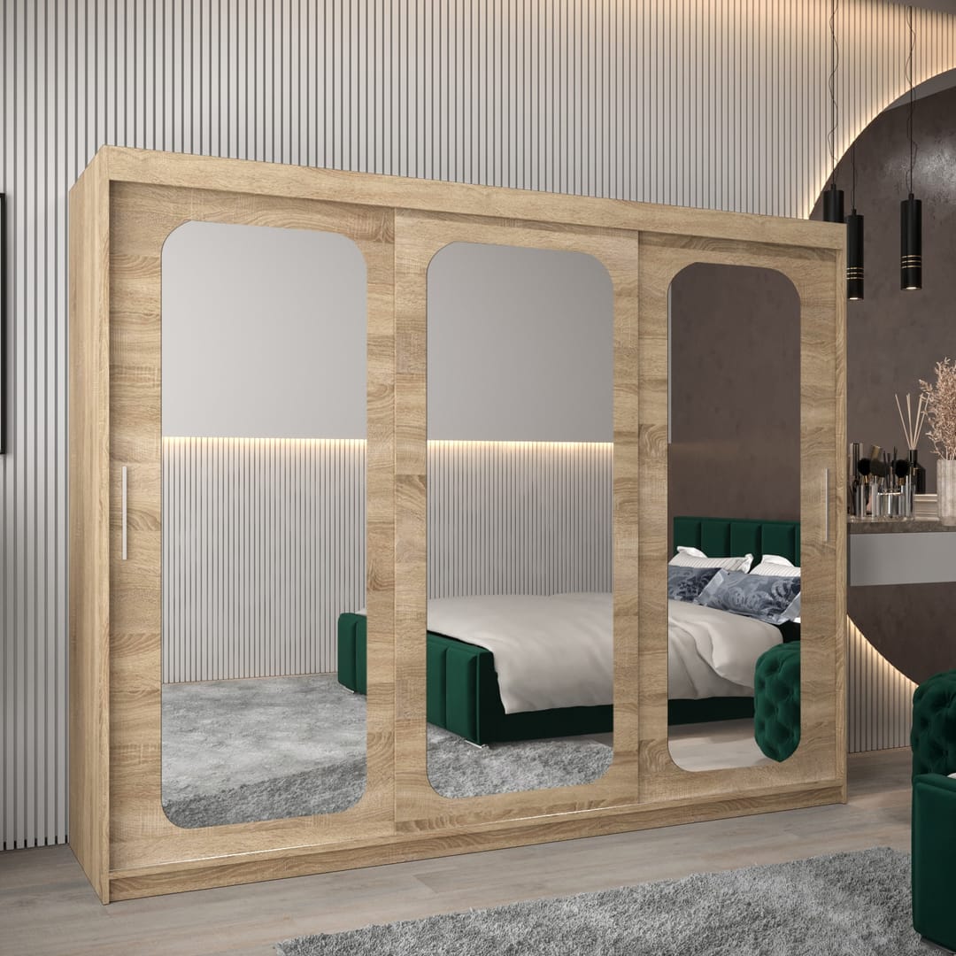Uppsala T3 Sliding Door Wardrobe 250cm