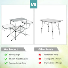 Folding Aluminium Camping/ Picnic Table