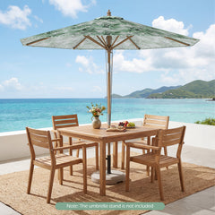 270 cm Patio Umbrella Market Table Umbrella with Push Button Tilt-Green