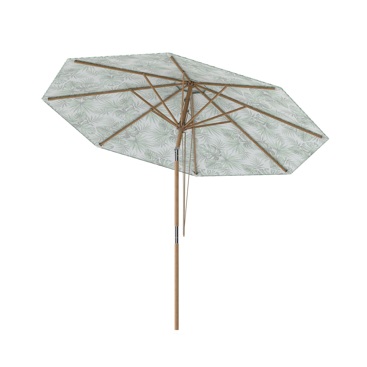 270 cm Patio Umbrella Market Table Umbrella with Push Button Tilt-Green