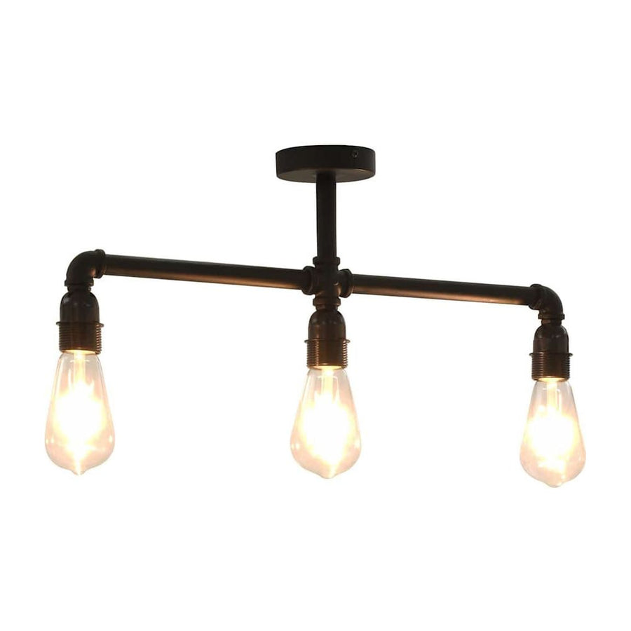Ceiling Lamp Black 3 x E27 Bulbs