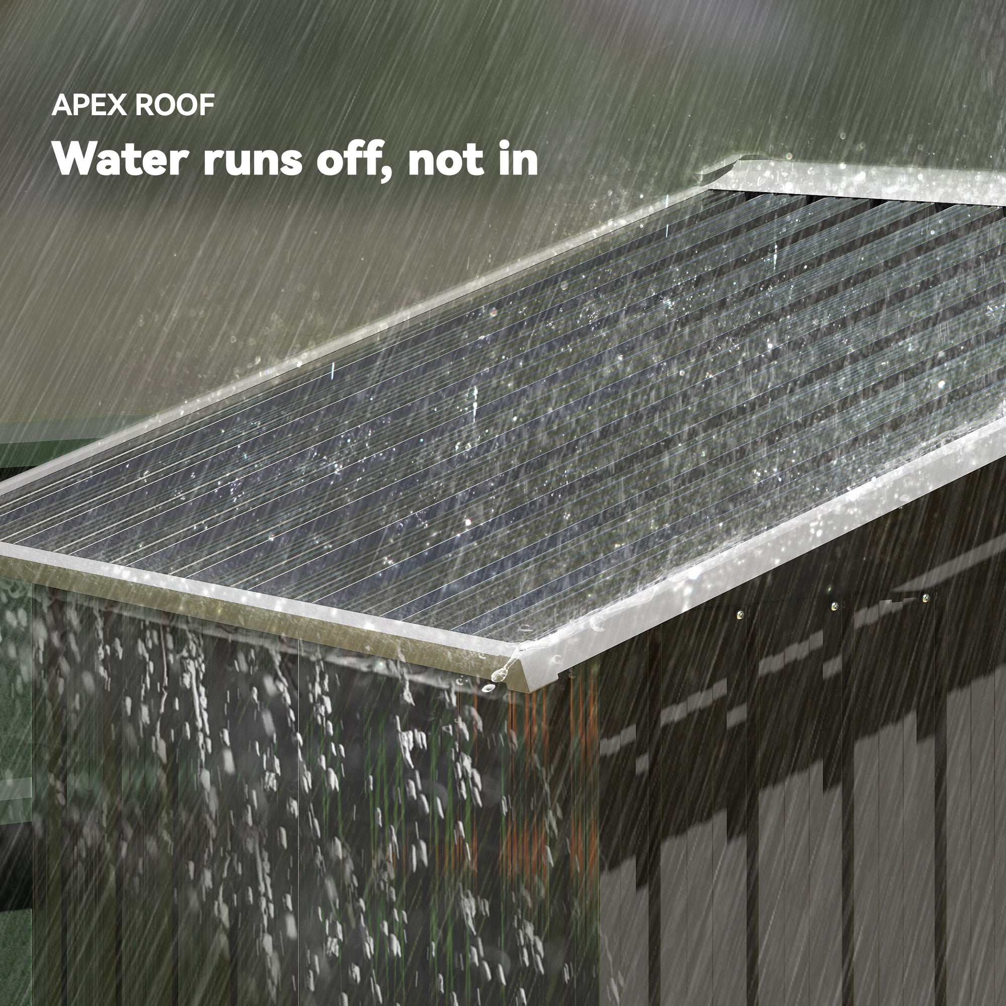 Outsunny 6.5x3.5ft Metal Garden Storage Shed for Outdoor Tool Storage with Double Sliding Doors and 4 Vents, Dark Grey