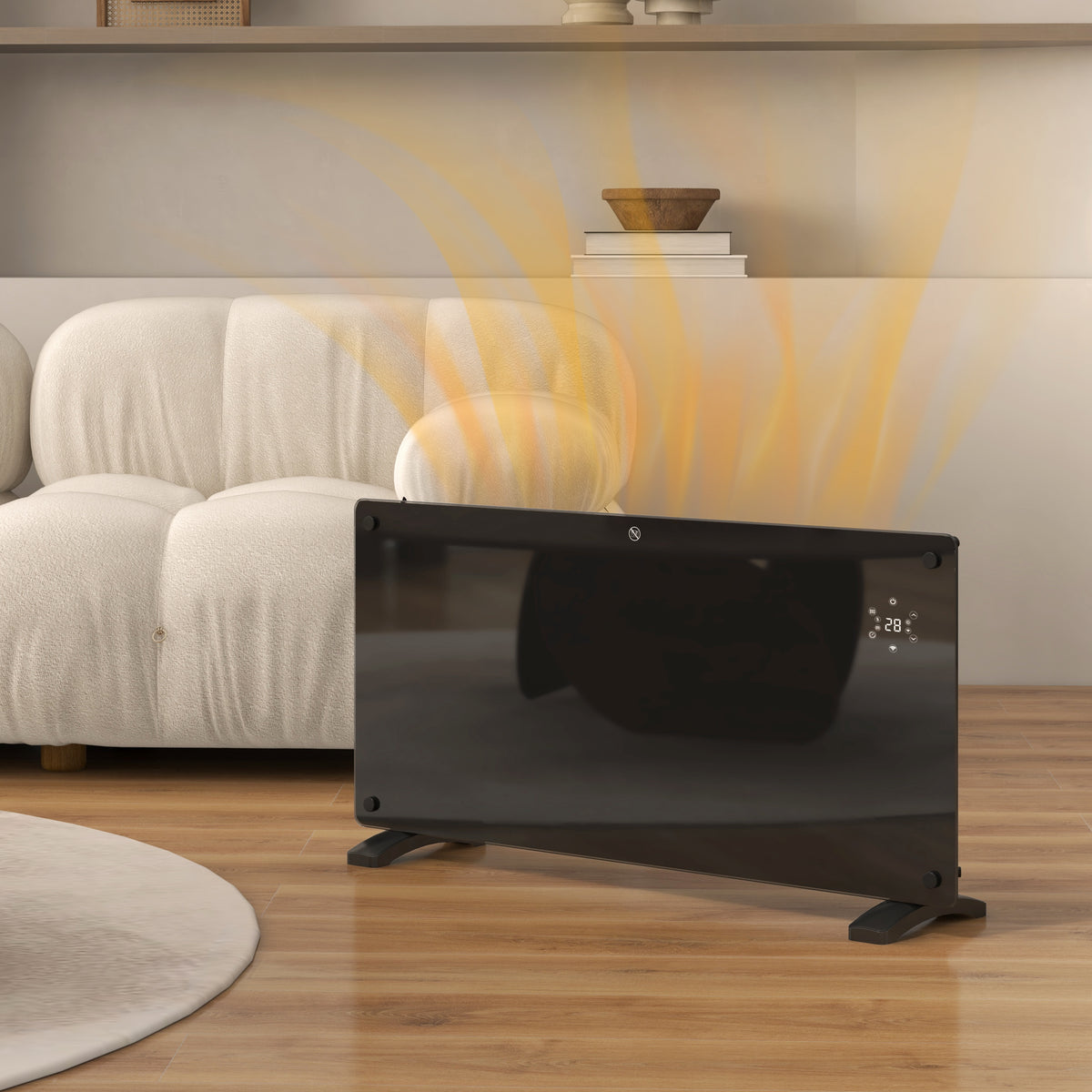 HOMCOM 2000W 5-35℃ Smart Control Heater - Black