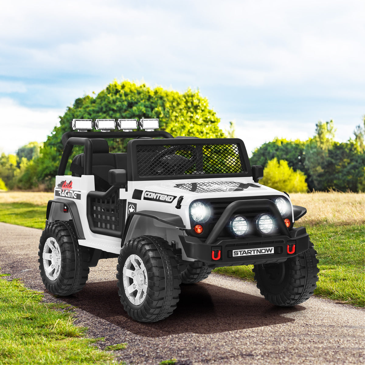 2-Seat Kids Ride on Truck with Parent Remote Control-White