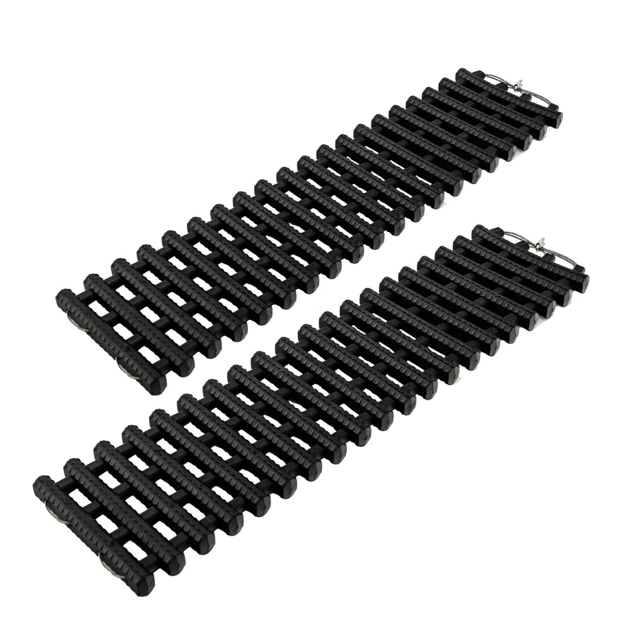 2 Pack Tire Traction Mats Portable TPR Recovery Track Pad with Bag-M