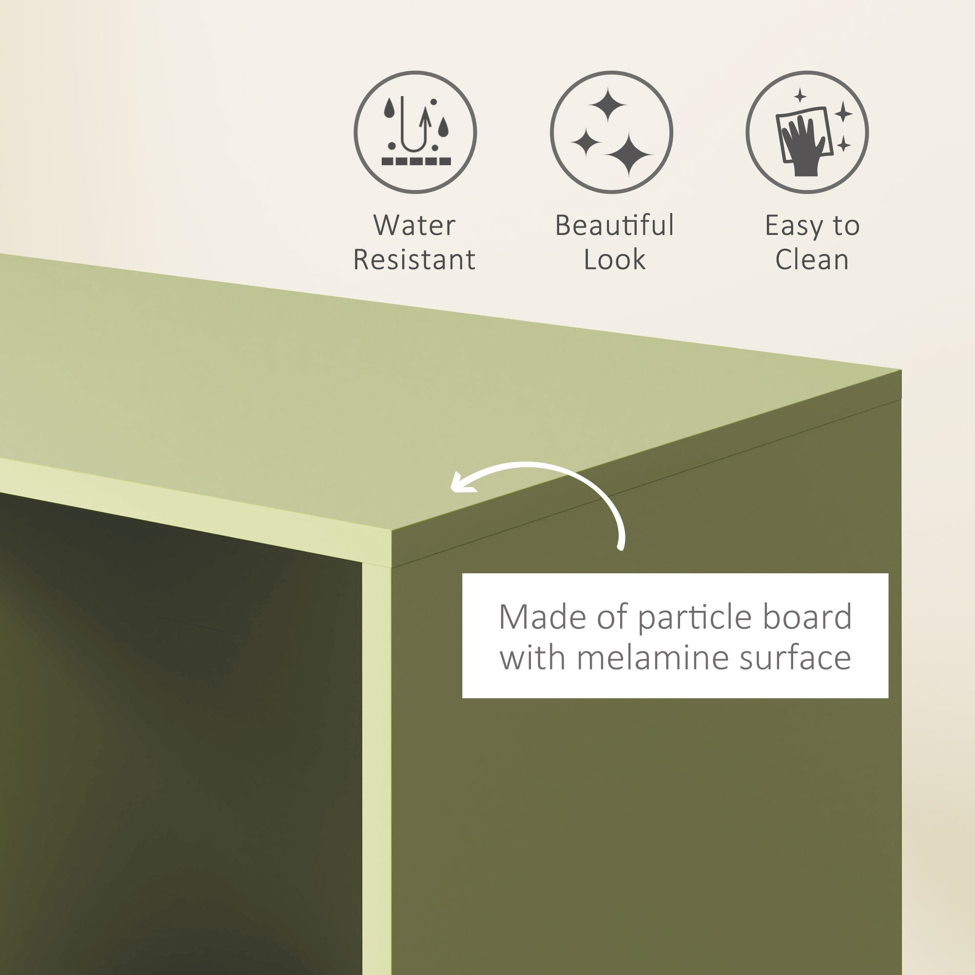 HOMCOM Open Wardrobe on Wheels, Bedroom Wardrobe with Clothes Hanging Rail, 2 Storage Shelves, Mobile Garment Rack for Cloakroom, Hallway, Green