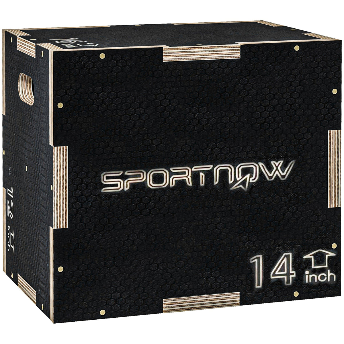 SPORTNOW Multi-Faceted Jump Box, Wooden Step Up Box, for Home, Gym, Exercise, Black