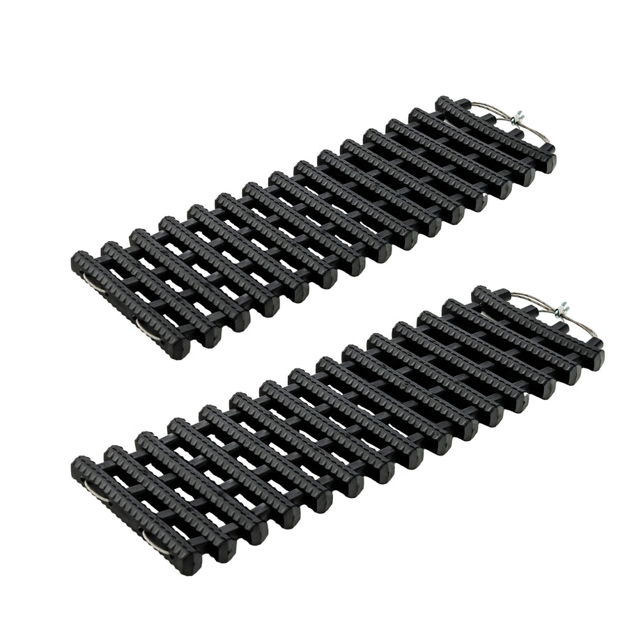 2 Pack Tire Traction Mats Portable TPR Recovery Track Pad with Bag-S
