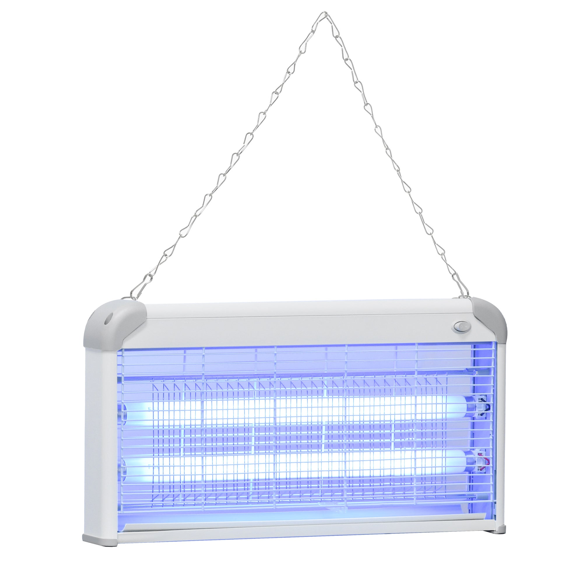 Outsunny Wall Hanging Bug Zapper, 30W Electric Fly Zapper Mosquito Killer, 60√£≈Ω¬° Coverage Insect Killer, Indoor Outdoor Use, Grey