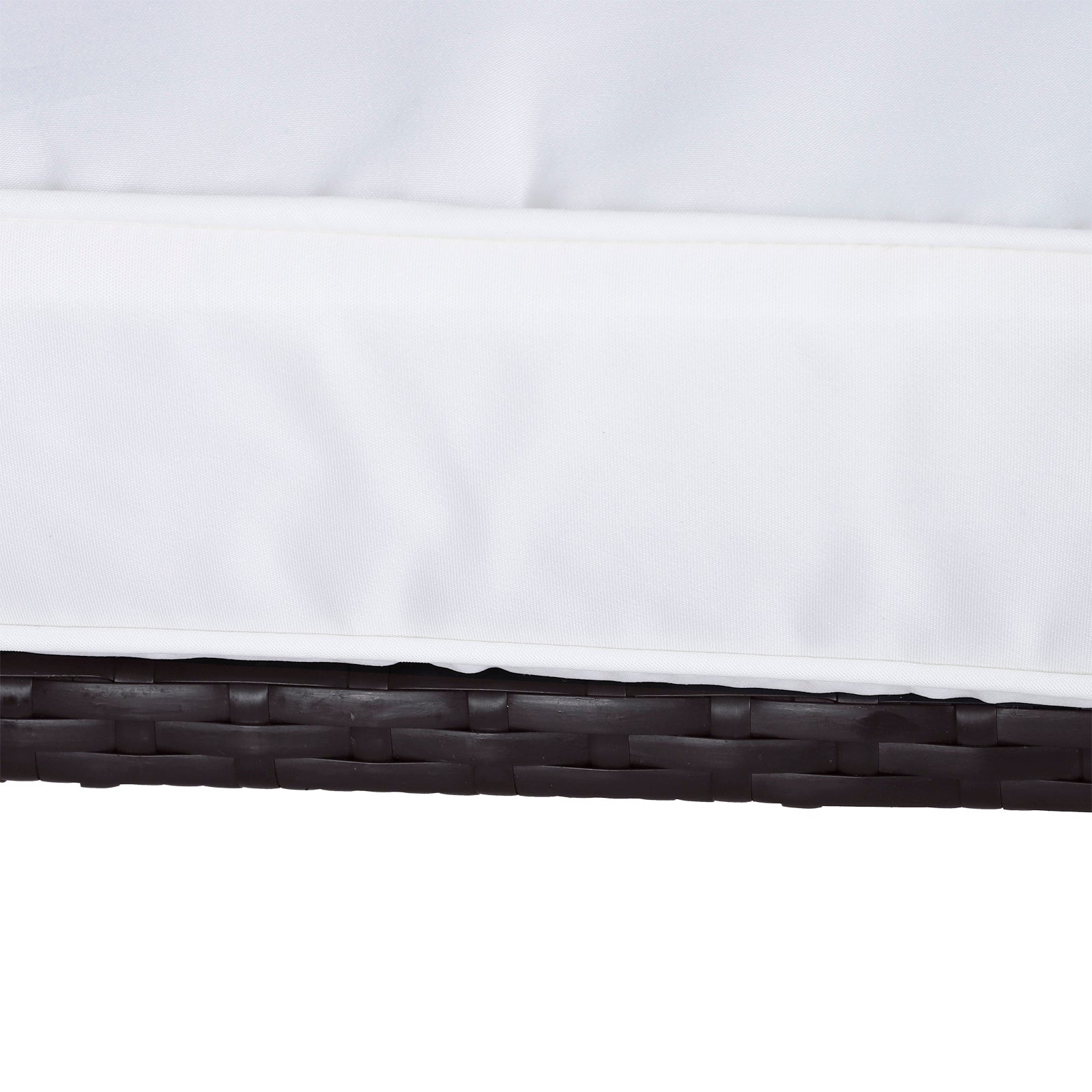 Outsunny Rattan Bistro Set, 3 Pieces Wicker Garden Furniture Set with Rocking Chairs and Round Glass Top Coffee Table, Small Balcony Furniture with Cushions for Outdoor, Porch, Brown