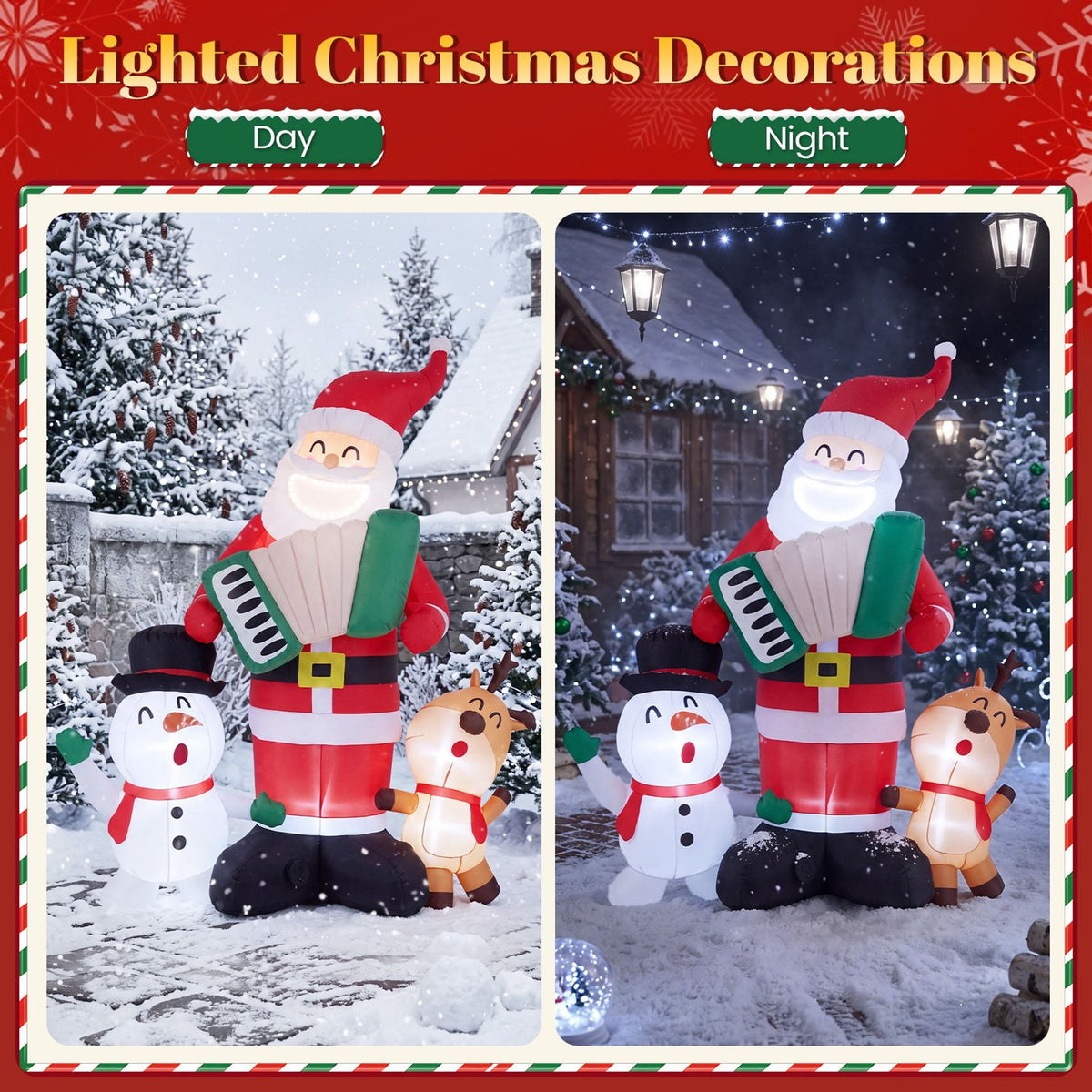 3-Pack 8 FT Inflatable Christmas Decorations, image 6