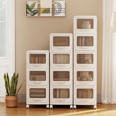 3-Tier Plastic Drawer Storage Organizer Rolling Cart with 3 Drawers
