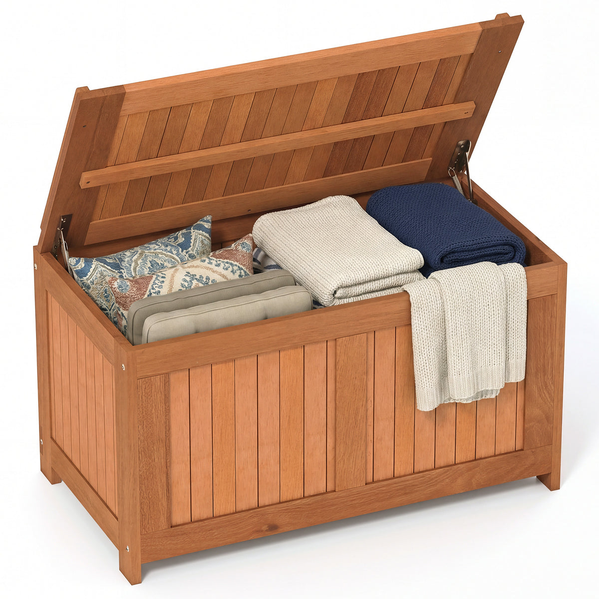 3-in-1 Patio Storage Bench Stool with Flip Top for Cushions
