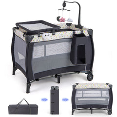 3 in 1 Baby Activity Center Foldable Pack shown with its carry bag and folded frame