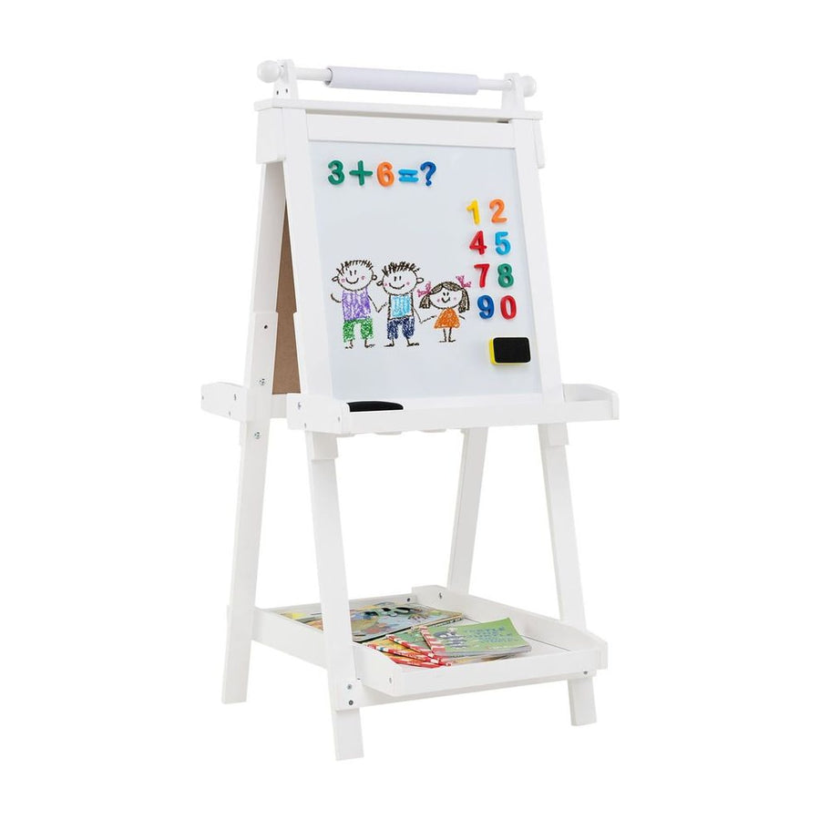 3-in-1 Double-sided Art Easel Foldable Easel for Kids-White