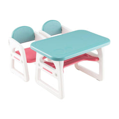3-Piece Kids Table and Chairs Set with Storage Rack shown against a plain white background