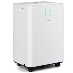 30㎡ Home Dehumidifier with 3 Modes 24H Timer Drain Hose and Smart Humidity Control-White