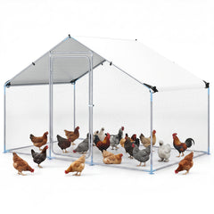 300 x 203 x 202 CM Walk-in Chicken Run with Waterproof Cover for Backyard