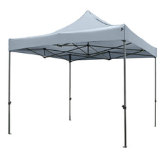 300 x 300 cm Outdoor Pop up Canopy Tent with Wheeled Bag-Grey