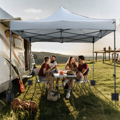 300 x 300 cm Outdoor Pop up Canopy Tent with Wheeled Bag-Grey