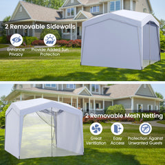 302 x 302 cm Pop up Canopy Tent with Removable Sidewalls-White