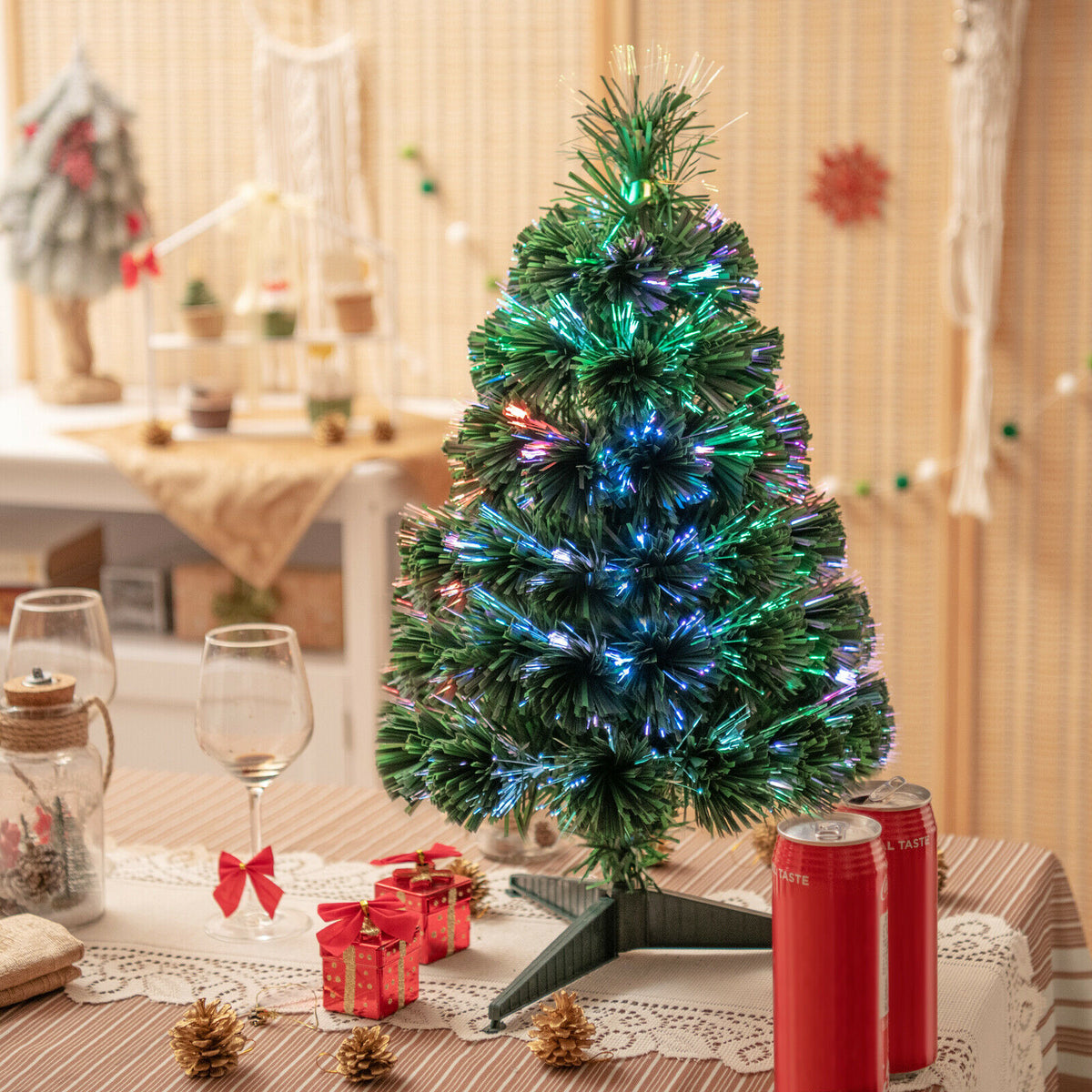 Indoor Fibre Optic Christmas Tree with 60 PVC Branch Tips