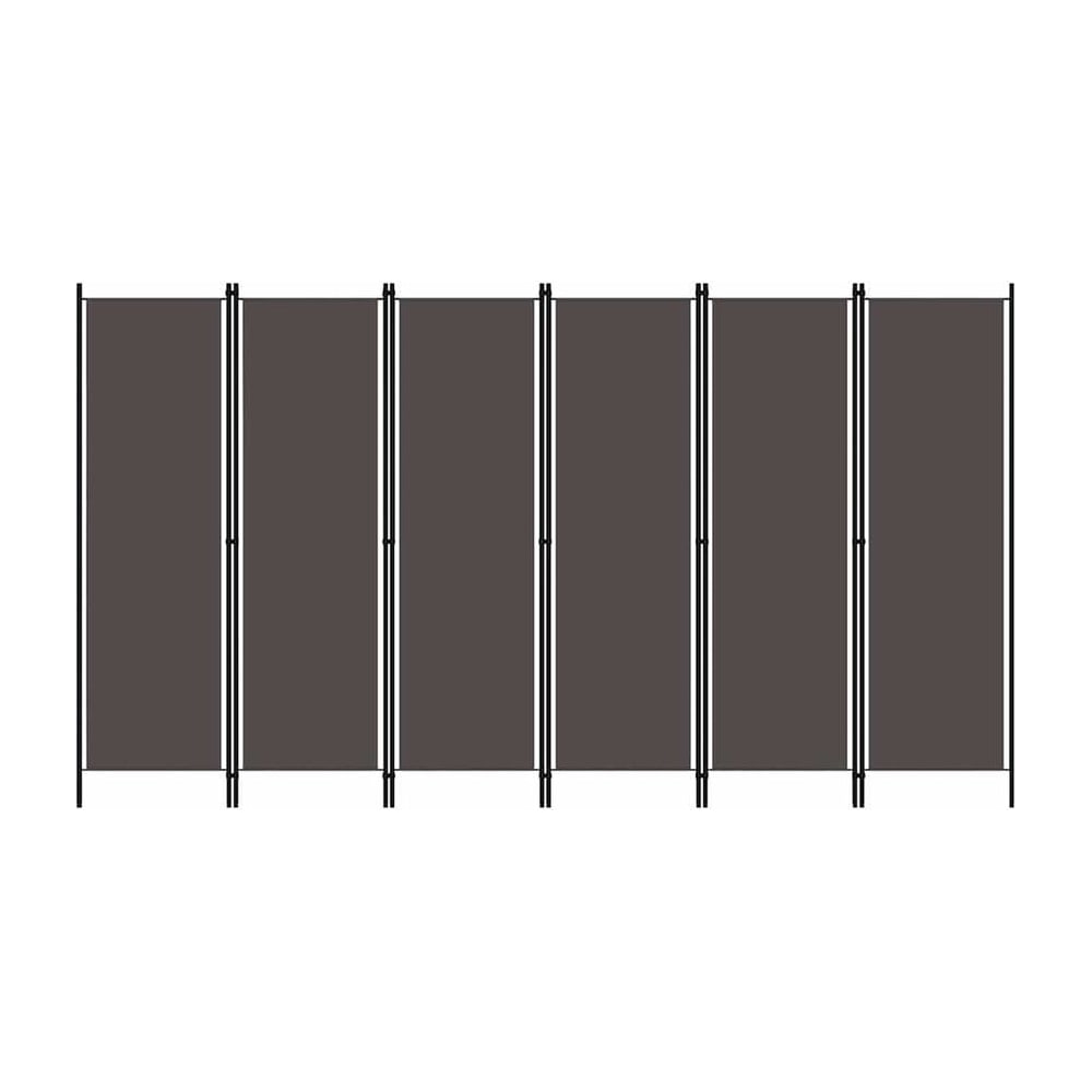 6-Panel Room Divider Anthracite
