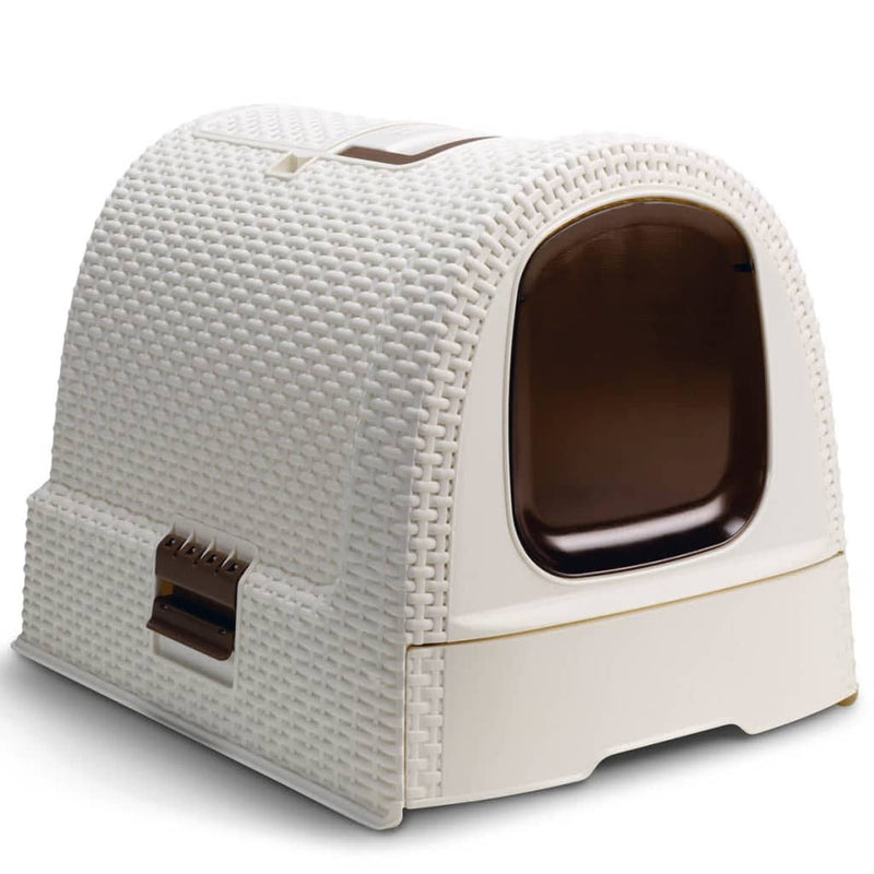 Curver Hooded Cat Litter Box 51x38.5x39.5 cm White 400462