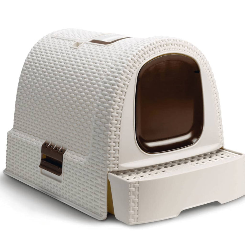 Curver Hooded Cat Litter Box 51x38.5x39.5 cm White 400462