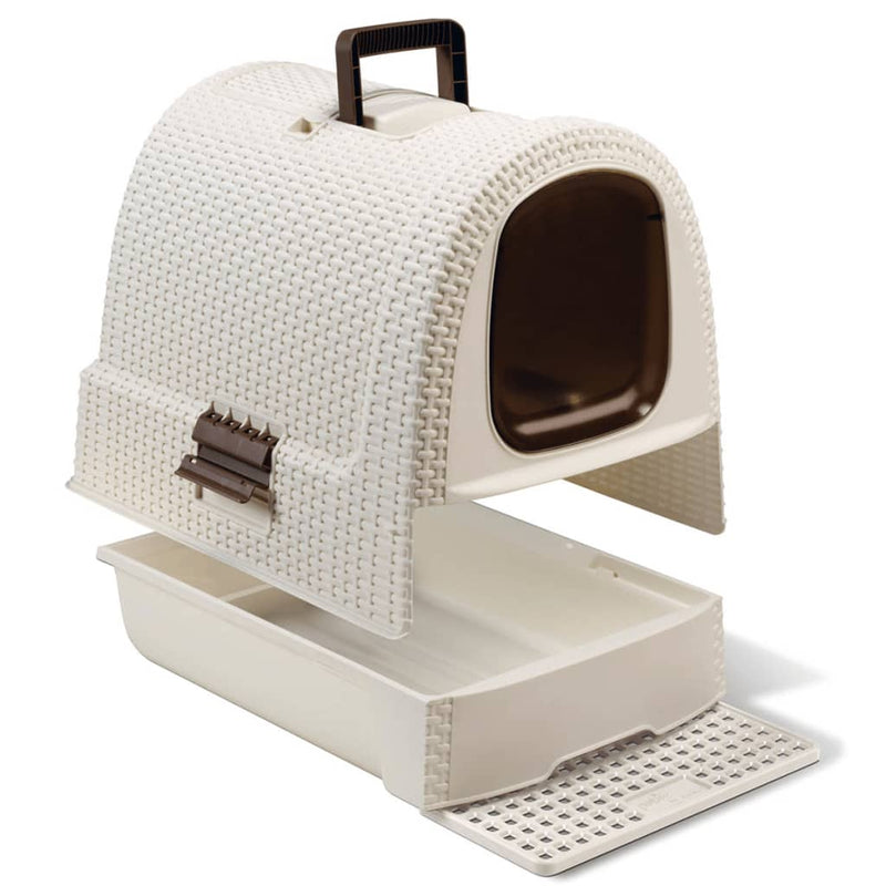 Curver Hooded Cat Litter Box 51x38.5x39.5 cm White 400462