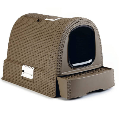 Curver Hooded Cat Litter Box 51x38.5x39.5 cm Mocca 400461