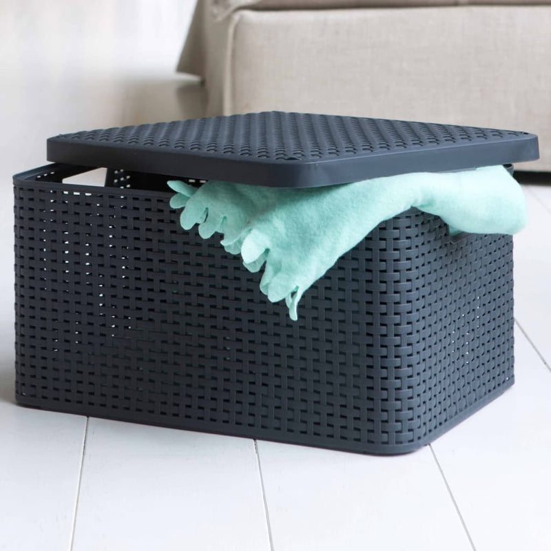 Curver Style Storage Boxes with Lid 3 pcs Size M Anthracite