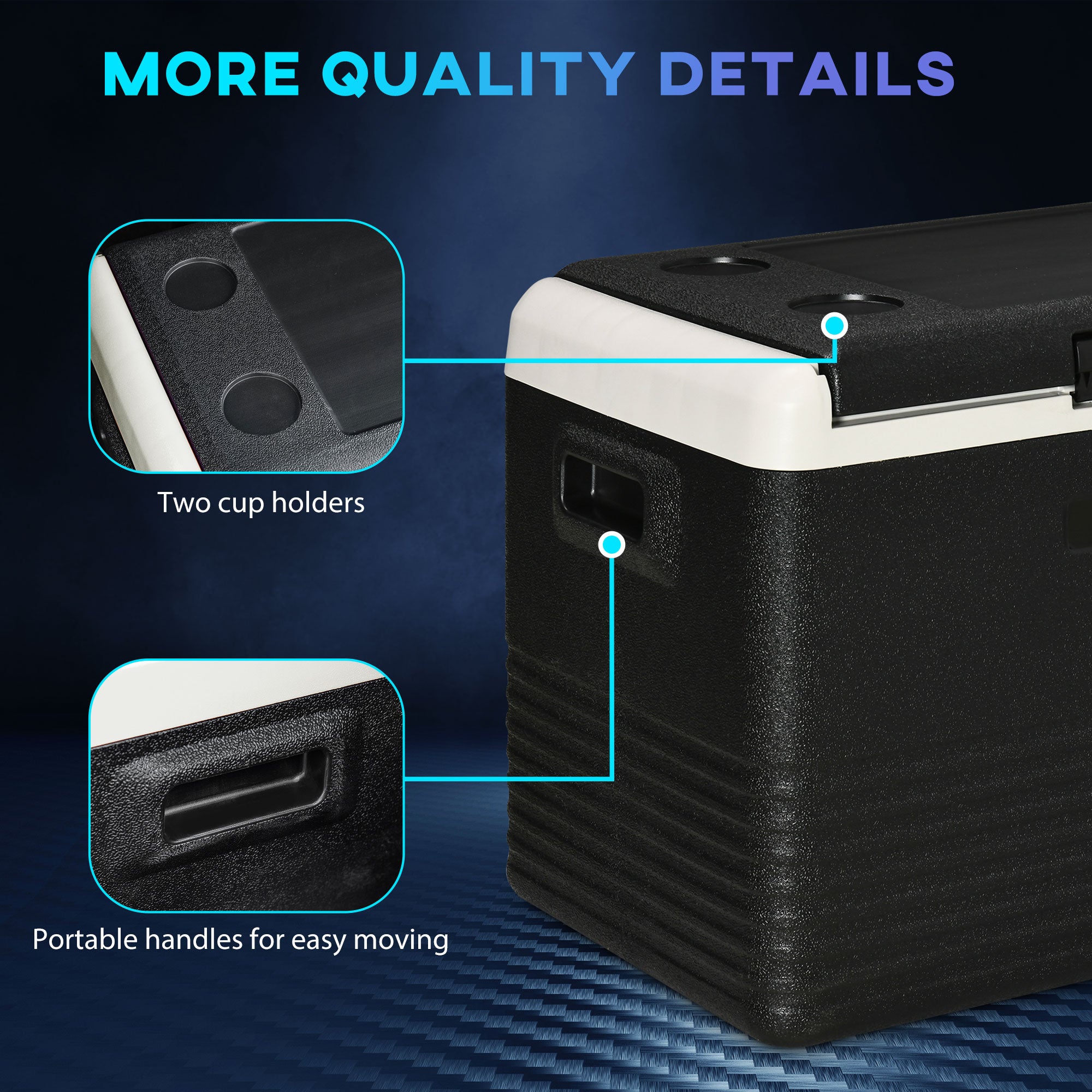 Outsunny 40L Portable Car Refrigerator - Grey and Black