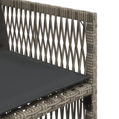 Garden Dining Cushions Poly Rattan Glass Grey