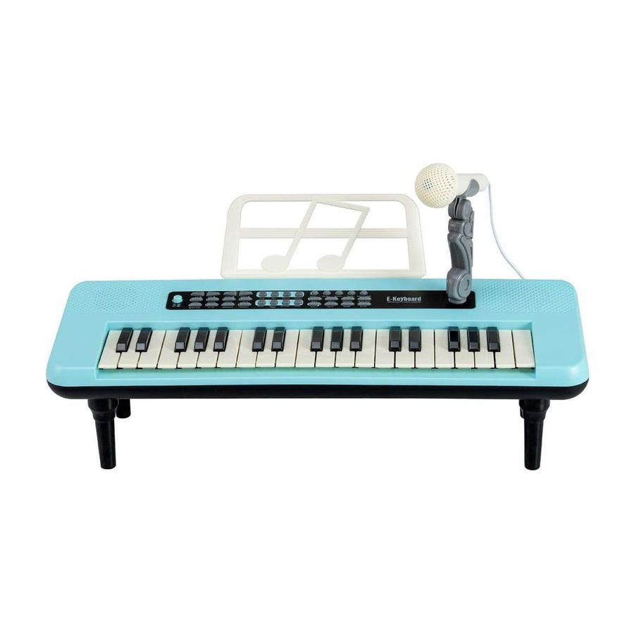 37 Keys Kids Portable Piano Keyboard with Microphone and Music Stand-Blue