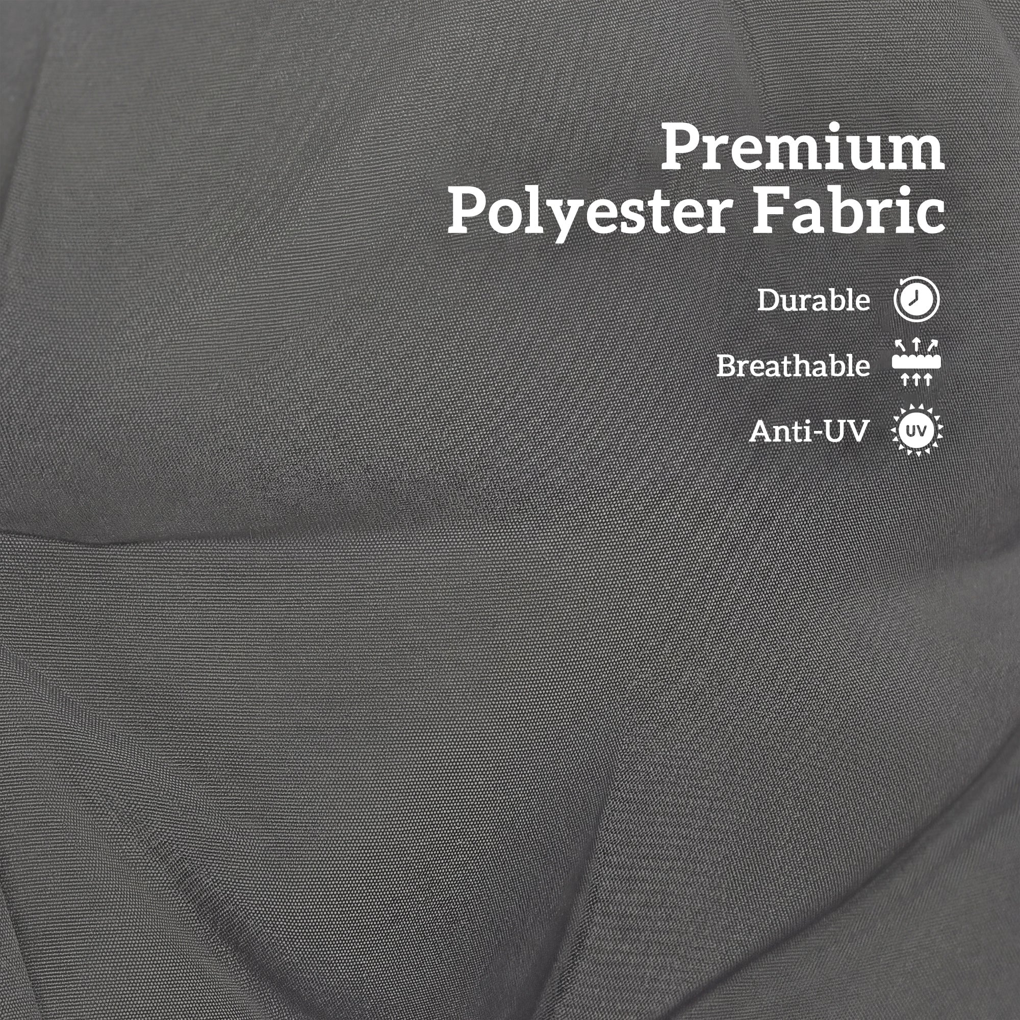 Outsunny Garden Bench Cushion, 2 Seater Swing Chair Cushion, Seat Pad with Ties for Indoor and Outdoor Use, 110 x 120 cm, Black