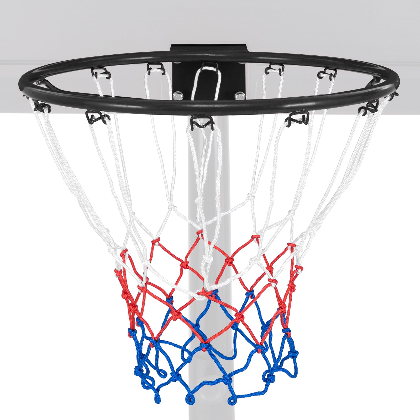 38 cm Heavy Duty Basketball Rim with All Weather Net and Mounting Hardware-Black