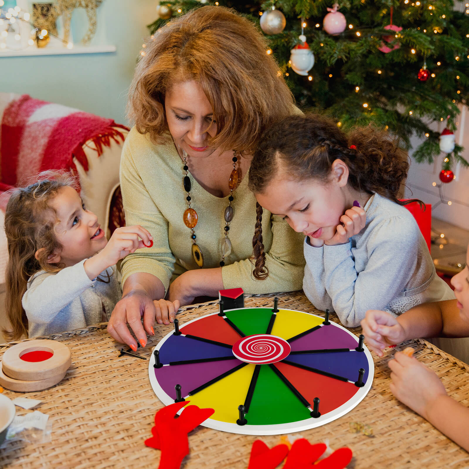 38 cm Spinning Wheel Wall Mounted with Fixing Suction Cups