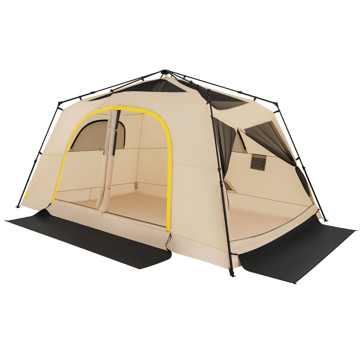 399 x 267 cm 10 Person Instant Cabin Camping Tent with Rainfly-Brown