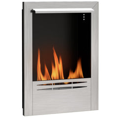 HOMCOM Stainless Steel Bioethanol Fire - Silver Tone